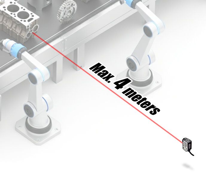long sensing detection laser sensor LS7-400NP