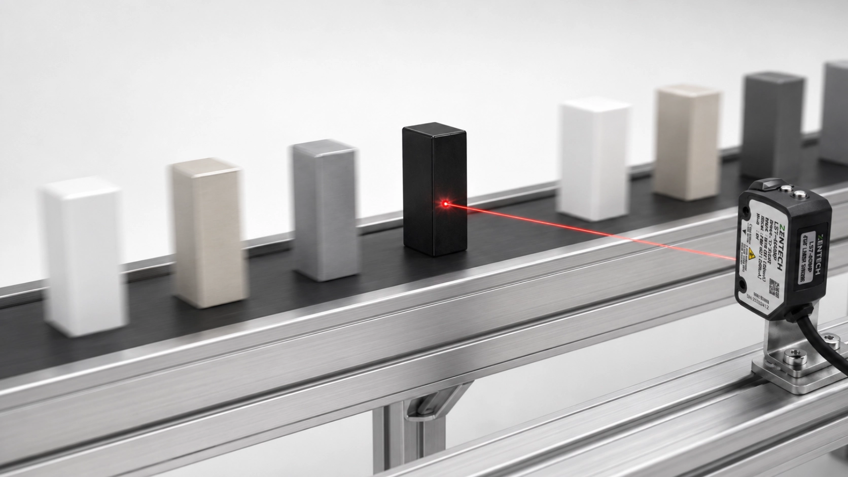 เลเซอร์เซ็นเซอร์ LS7-400NP ลดผลกระทบจากสีของวัตถุในการตรวจจับ